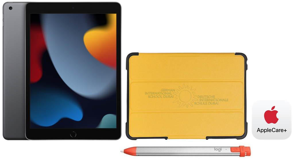 DISD Grade 7 iPad 10.2&quot; Wifi (9th Gen) + Nutkase Bumpkase w/ Stylus Holder + Logitech Crayon + Apple Care