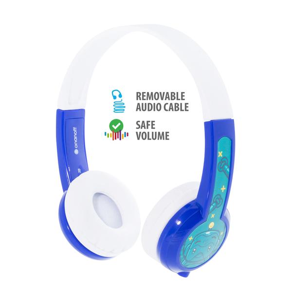 ISCS - BuddyPhones Connect On-Ear Wired HeadPhones Non Removable Wire - Blue  
